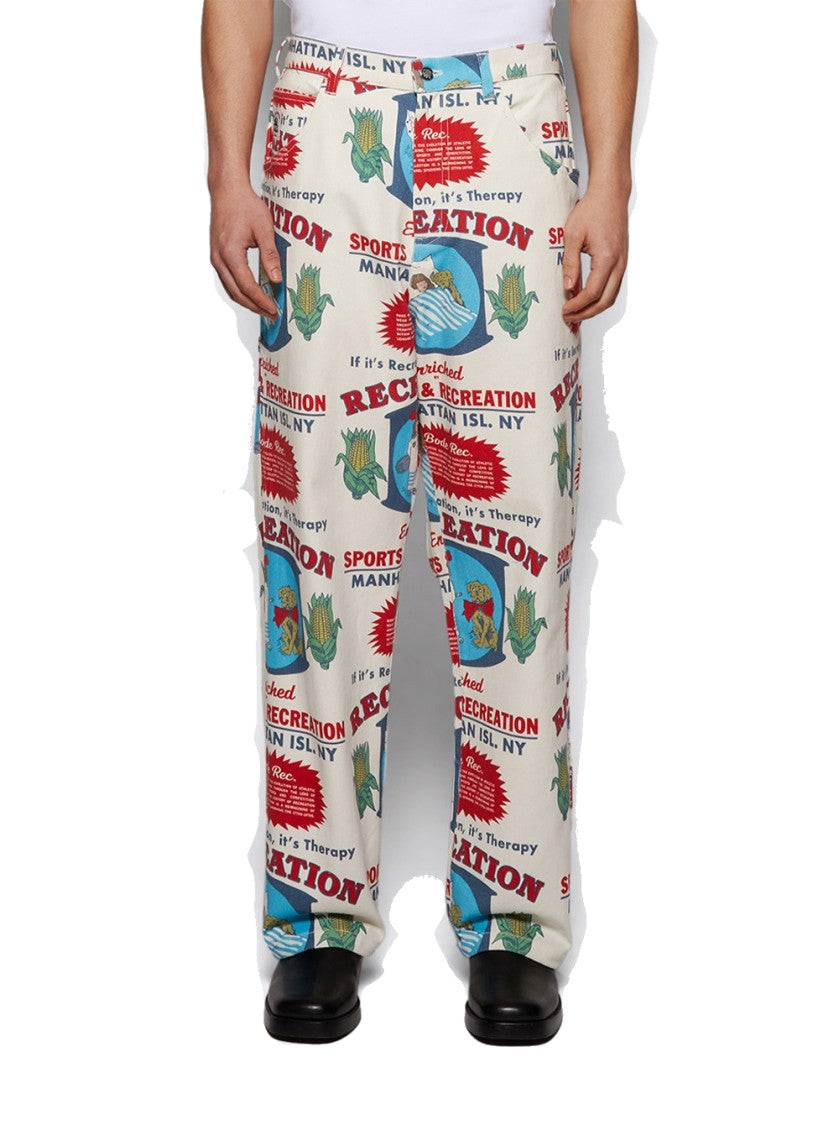 Bode Enrichment Knolly Brook Trousers White