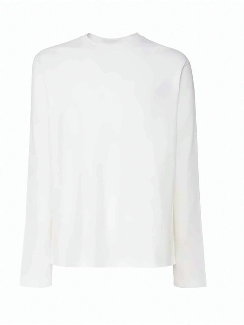 Jil Sander Long-Sleeve Minimalist Cotton T-Shirt With Graphic Detail