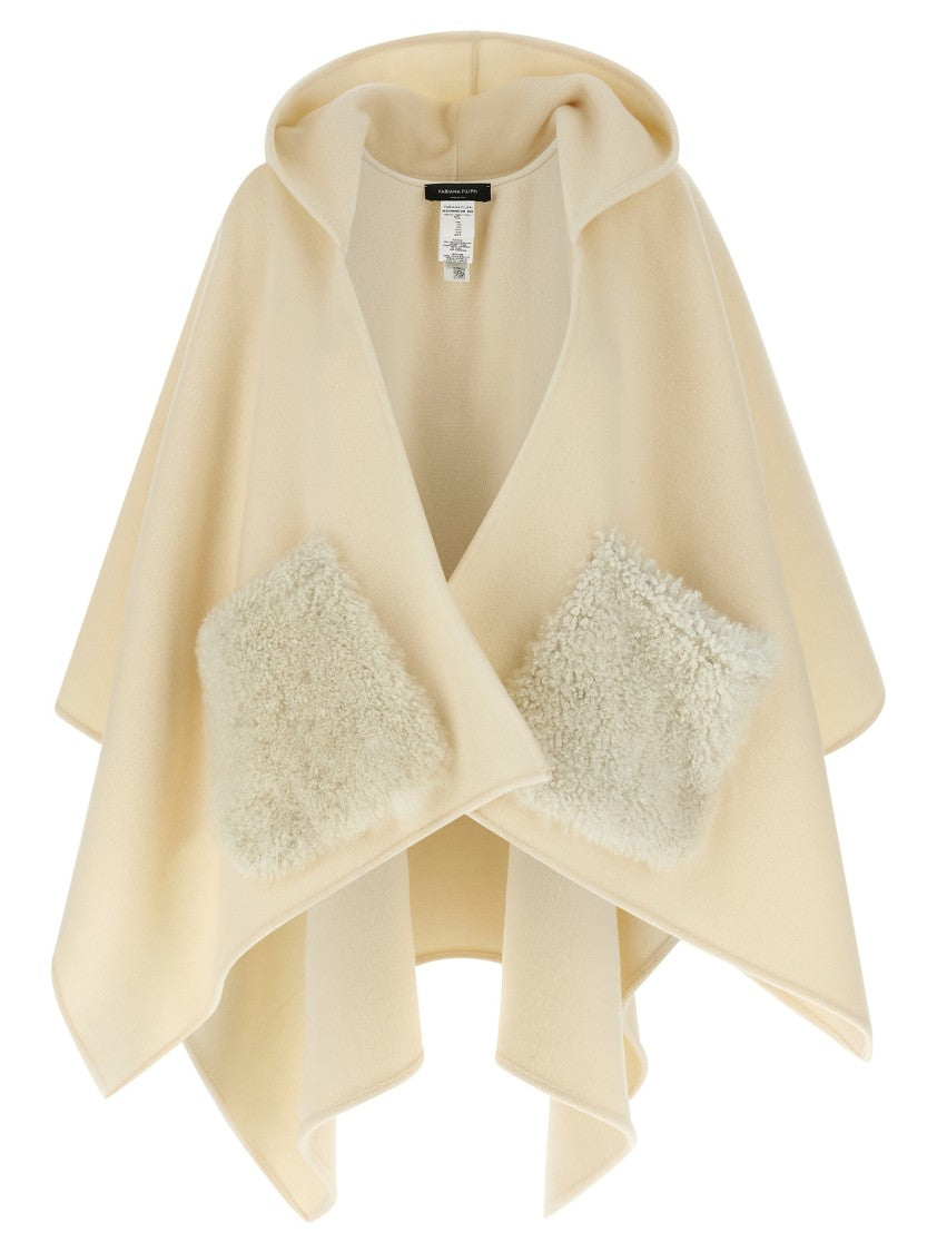 Fabiana Filippi Shearling Pocket Cape