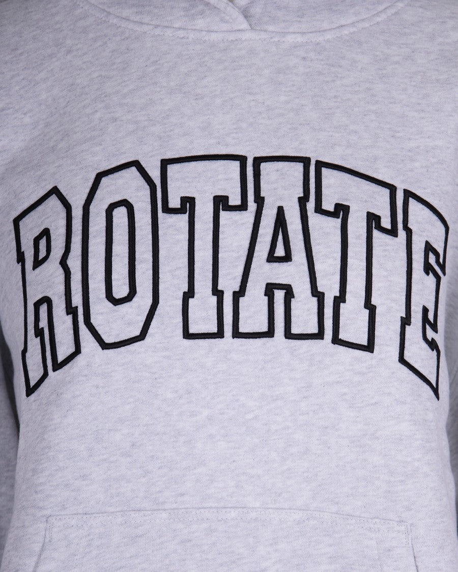 Rotate Light Grey Melange Heavy Sweat Hoodie