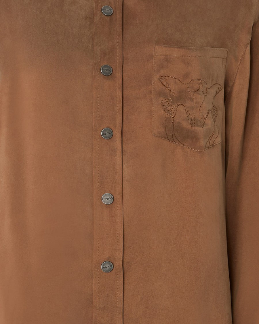 Pinko Regular Fit Cupro And Viscose Shirt