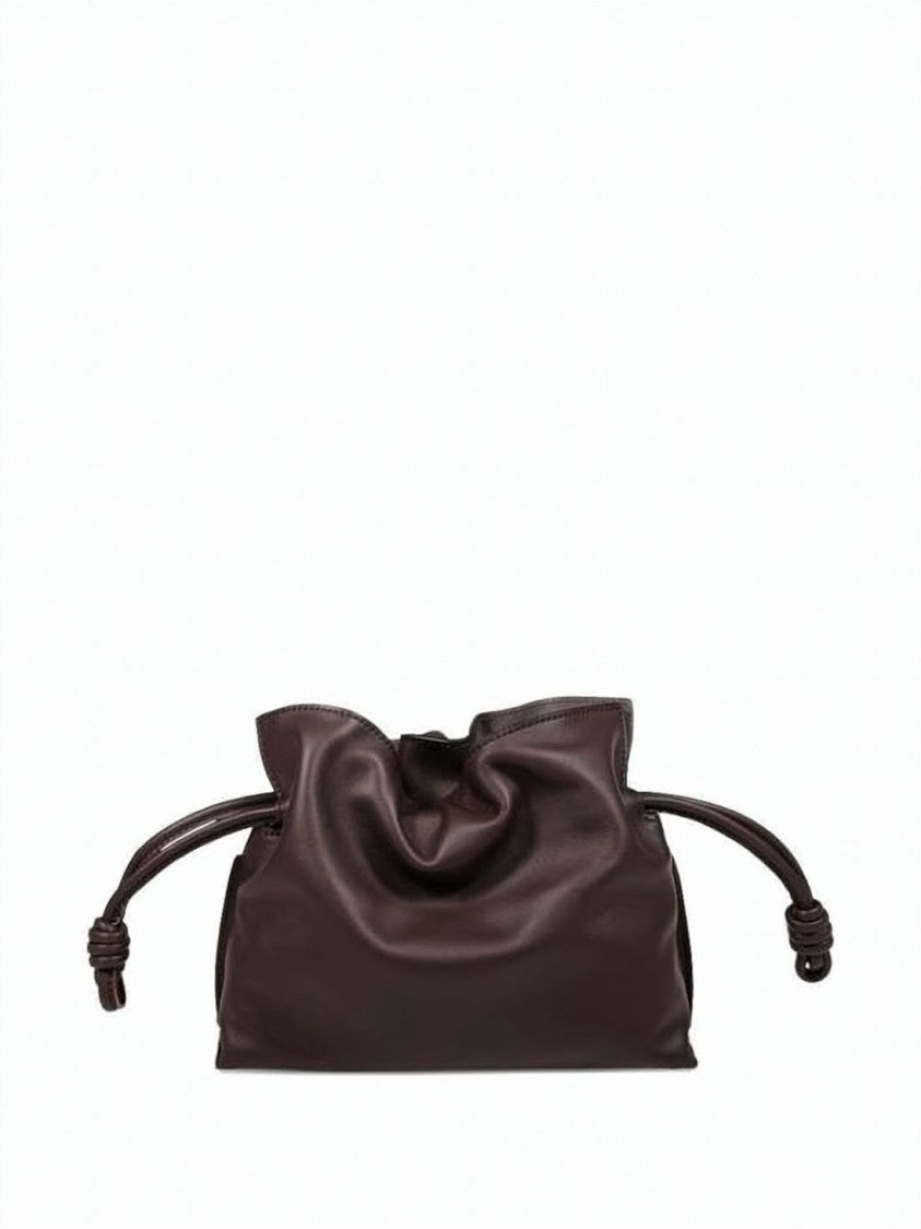 Loewe Gathered Napa Leather Crossbody Bag With Gold-Tone Accents
