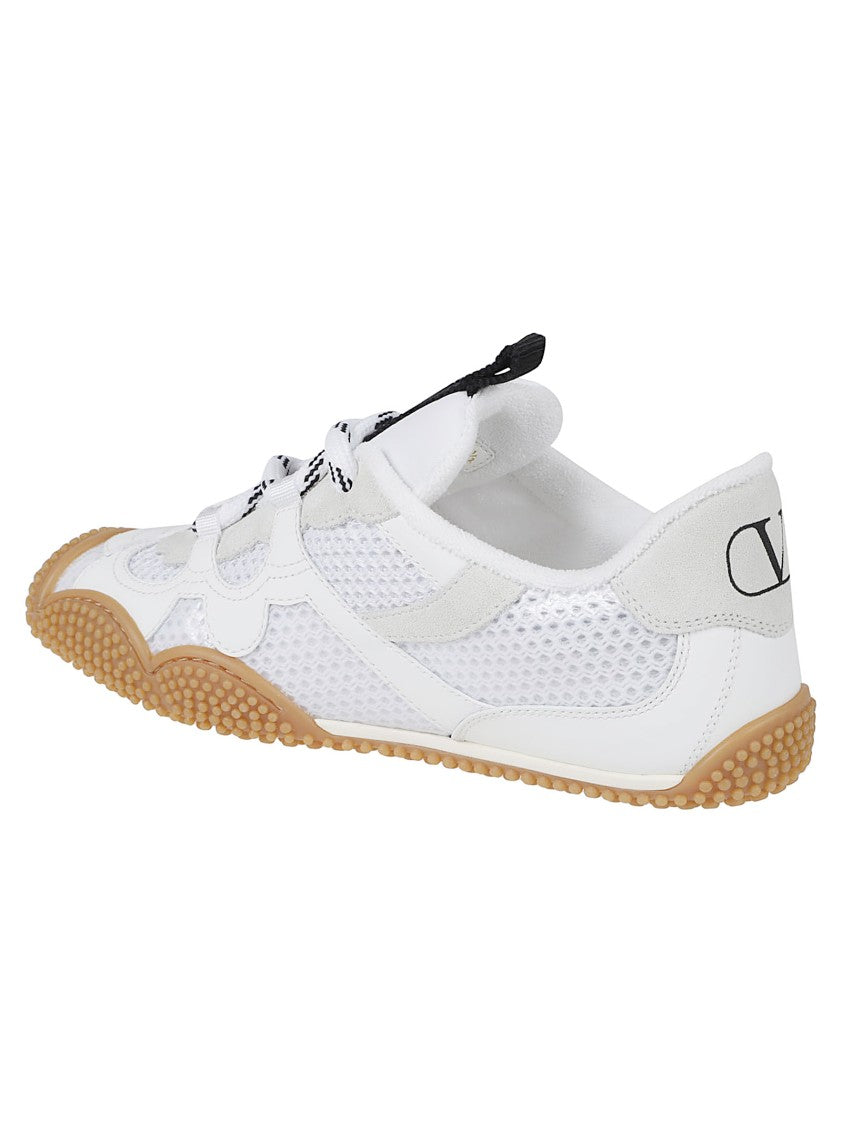 Valentino Garavani Rubberized Calf Leather Sneakers With Signature Vlogo Detail
