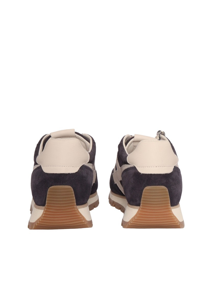 Hogan H701 Calfskin Contrasting Accent Sneakers