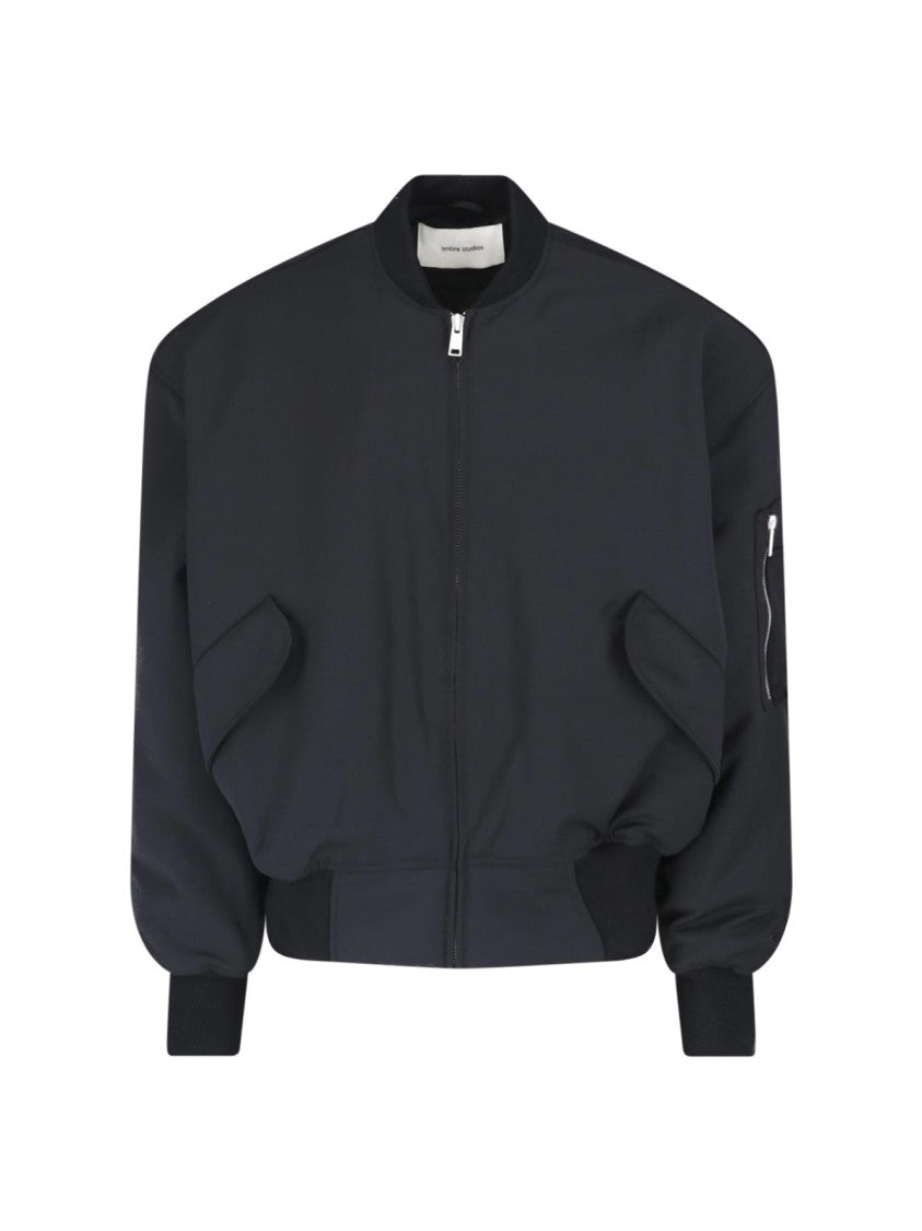 Entire Studios Black Boxy Functional Pocket Jacket
