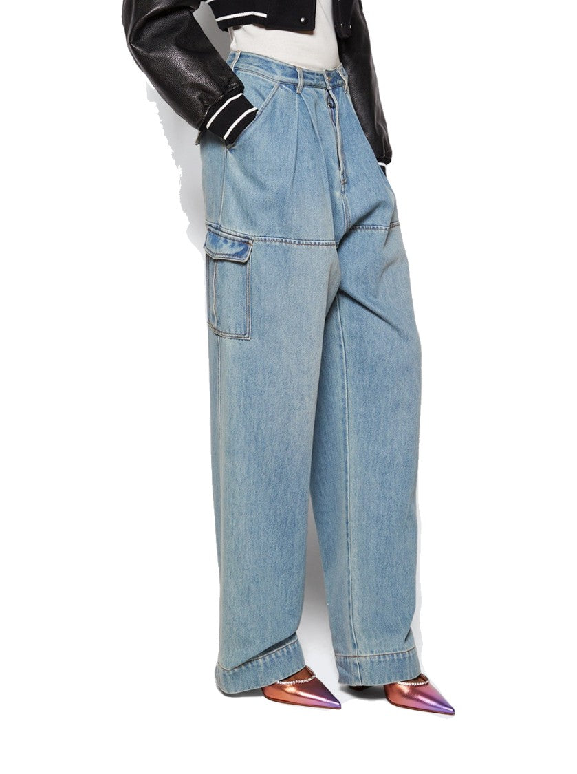 Amina Muaddi Gilda Metallic Leather Mules Sunset Ombre