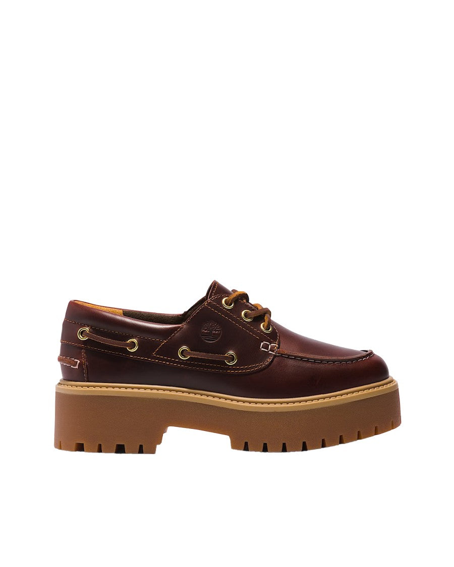 Timberland Dark Brown Stone Street Platform Boat Shoes