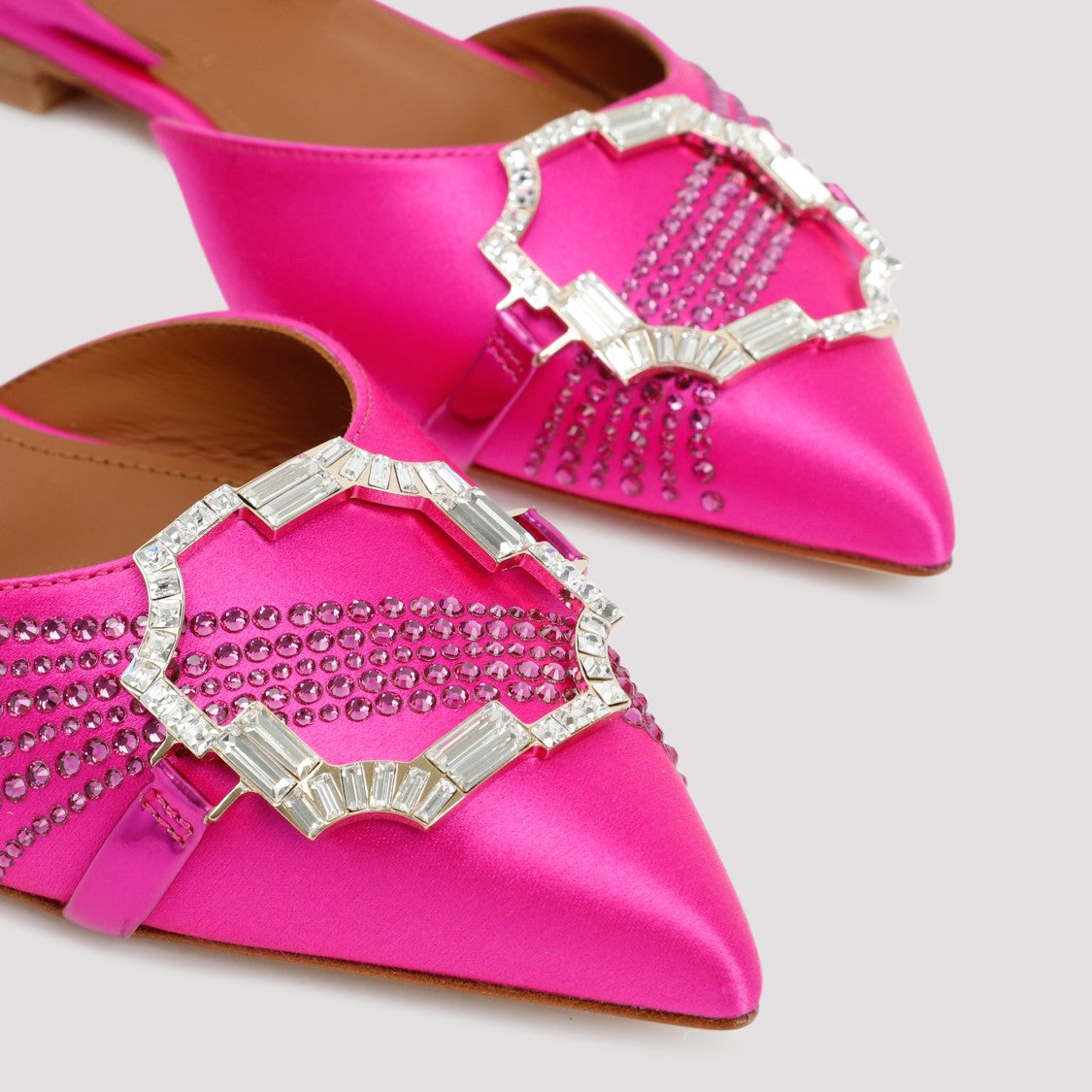 Malone Souliers Fuchsia Satin Misha Flats