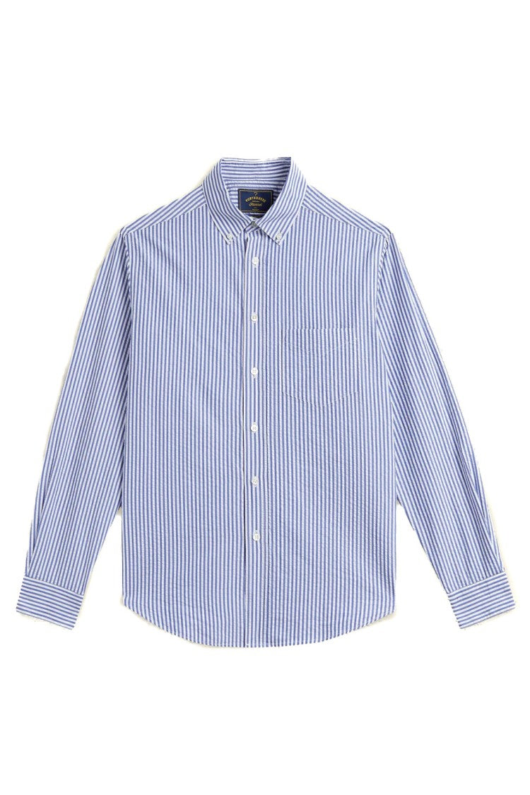 Portuguese Flannel Atlantico Seersucker Striped Casual Shirt