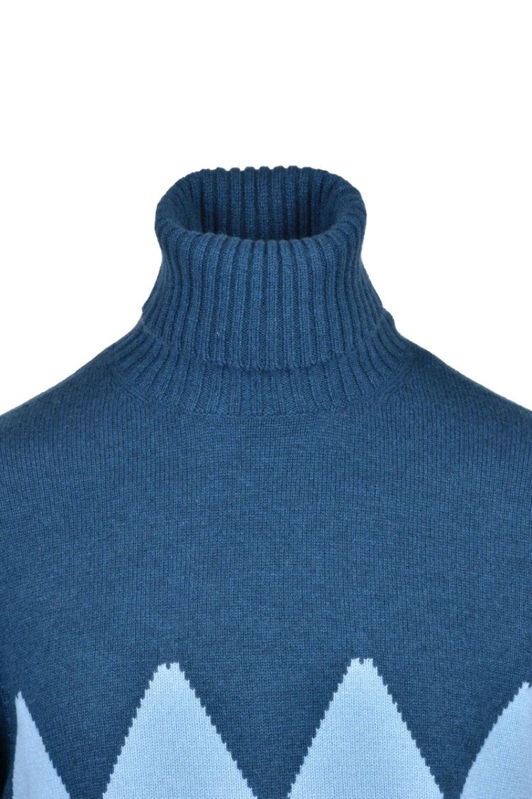 Ballantyne Cashmere Turtleneck Pullover - Petrol/Turquoise