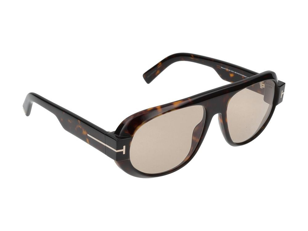 Tom Ford Tortoiseshell Bold Oversized Aviator Sunglasses
