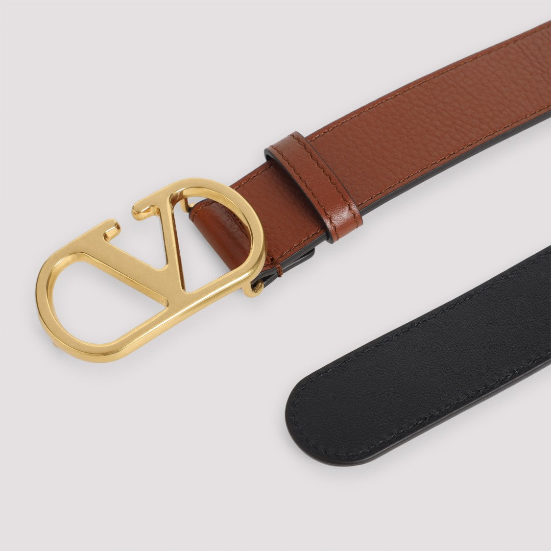 Valentino Garavani Brown Leather Belt