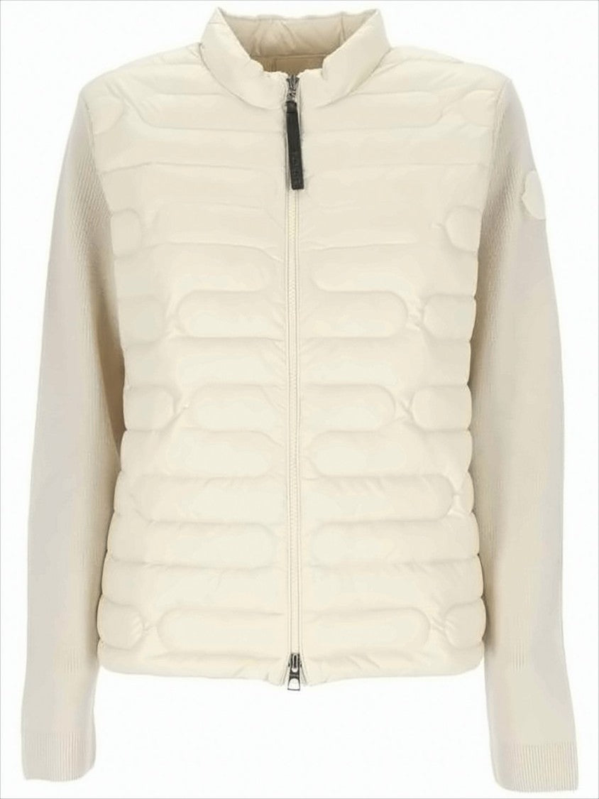 Moncler Quilted Padded Jacket With Knitted Back