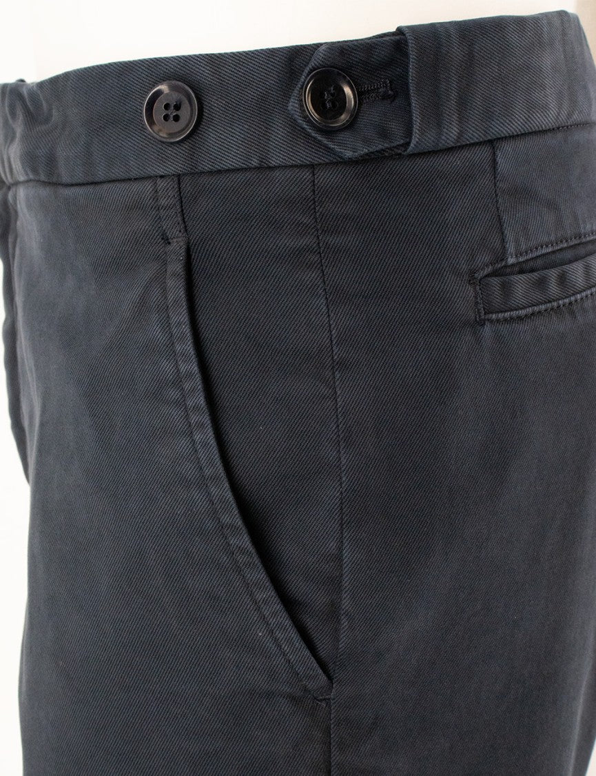 Aspesi Navy Cotton Trousers
