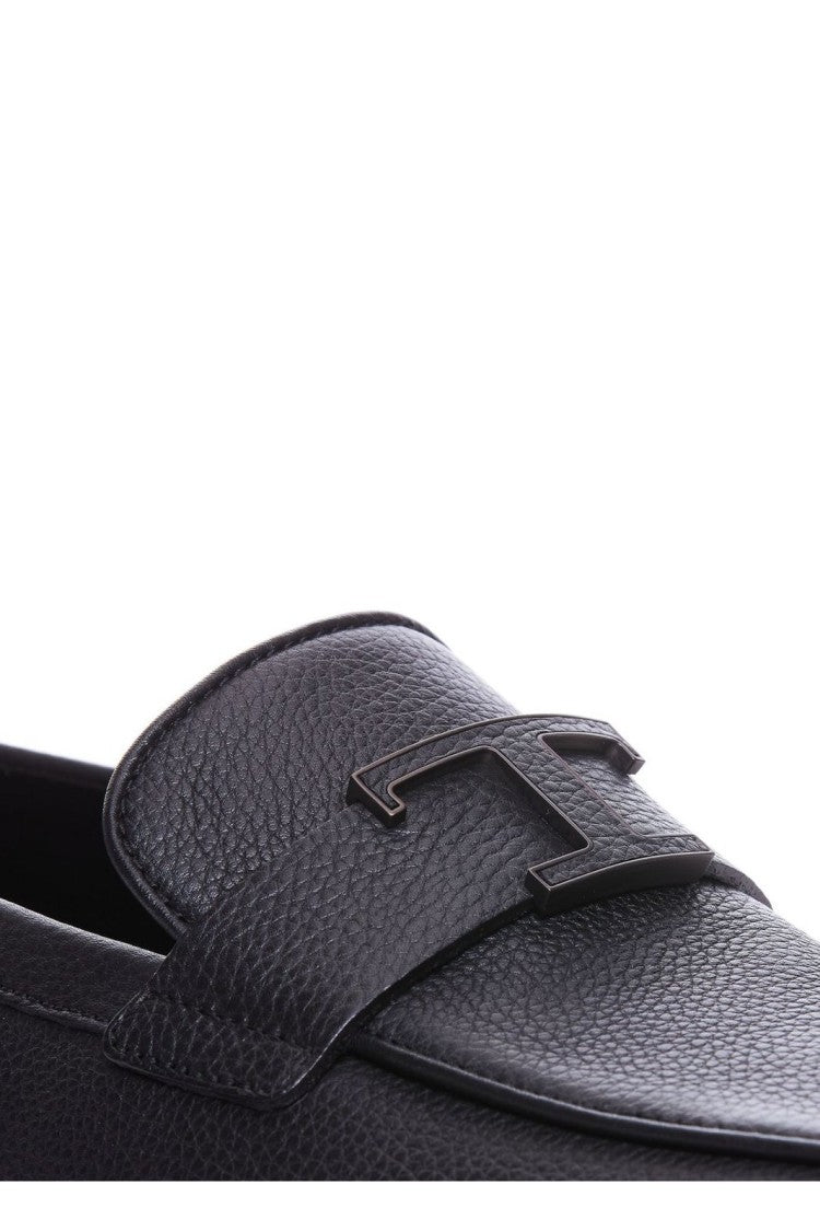 Tod's Textured Calf Leather Loafer With Silhouette