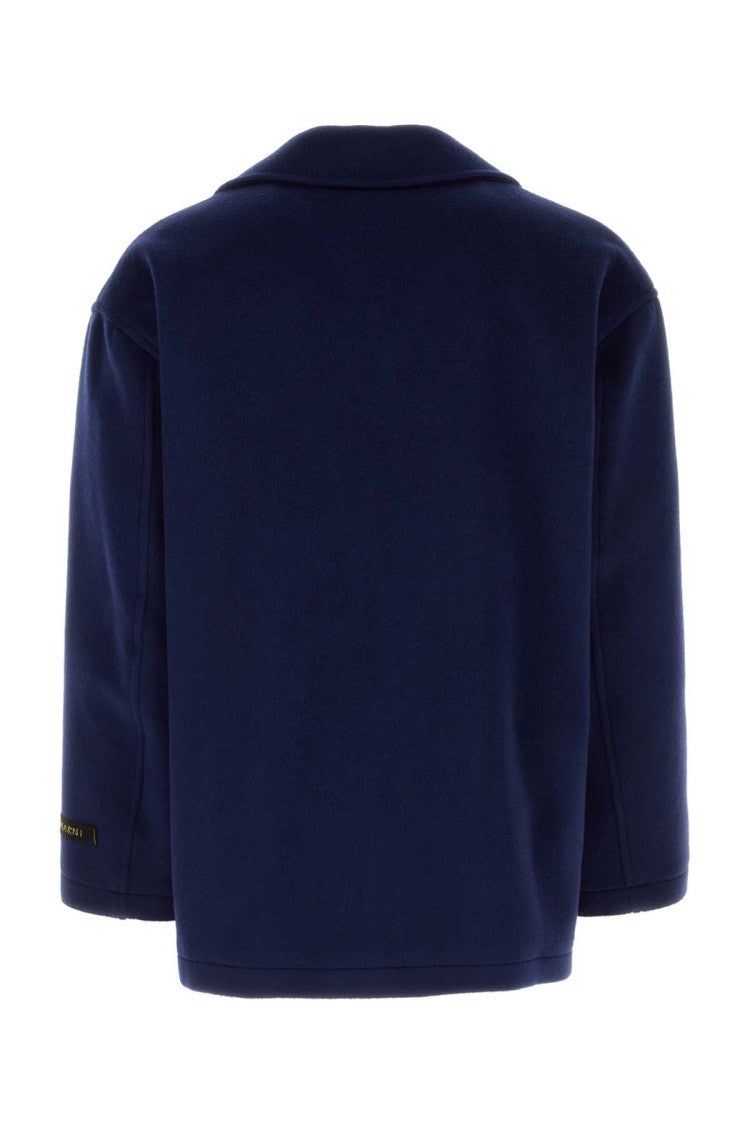 Marni Blue Wool Blend Coat