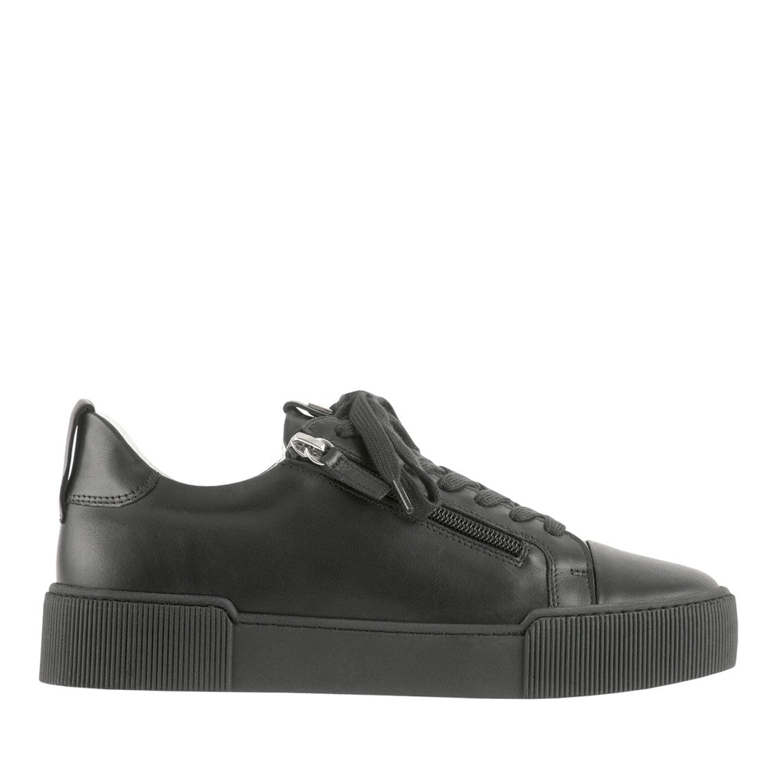 Högl Black Leather Wedge Sneakers