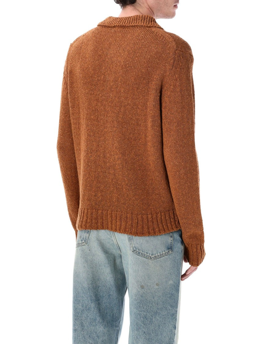 Sunflower Polo Misto Cotone Lino Regular Sweater