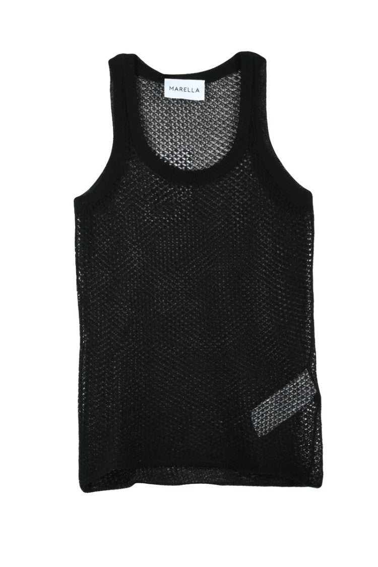 Marella Black Viscose Polyamide Top