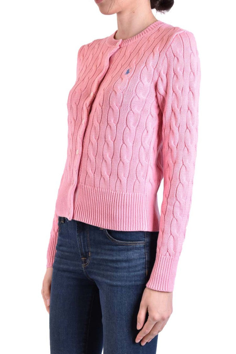 Polo Ralph Lauren Cable Knit Sweater With Button-Up Front