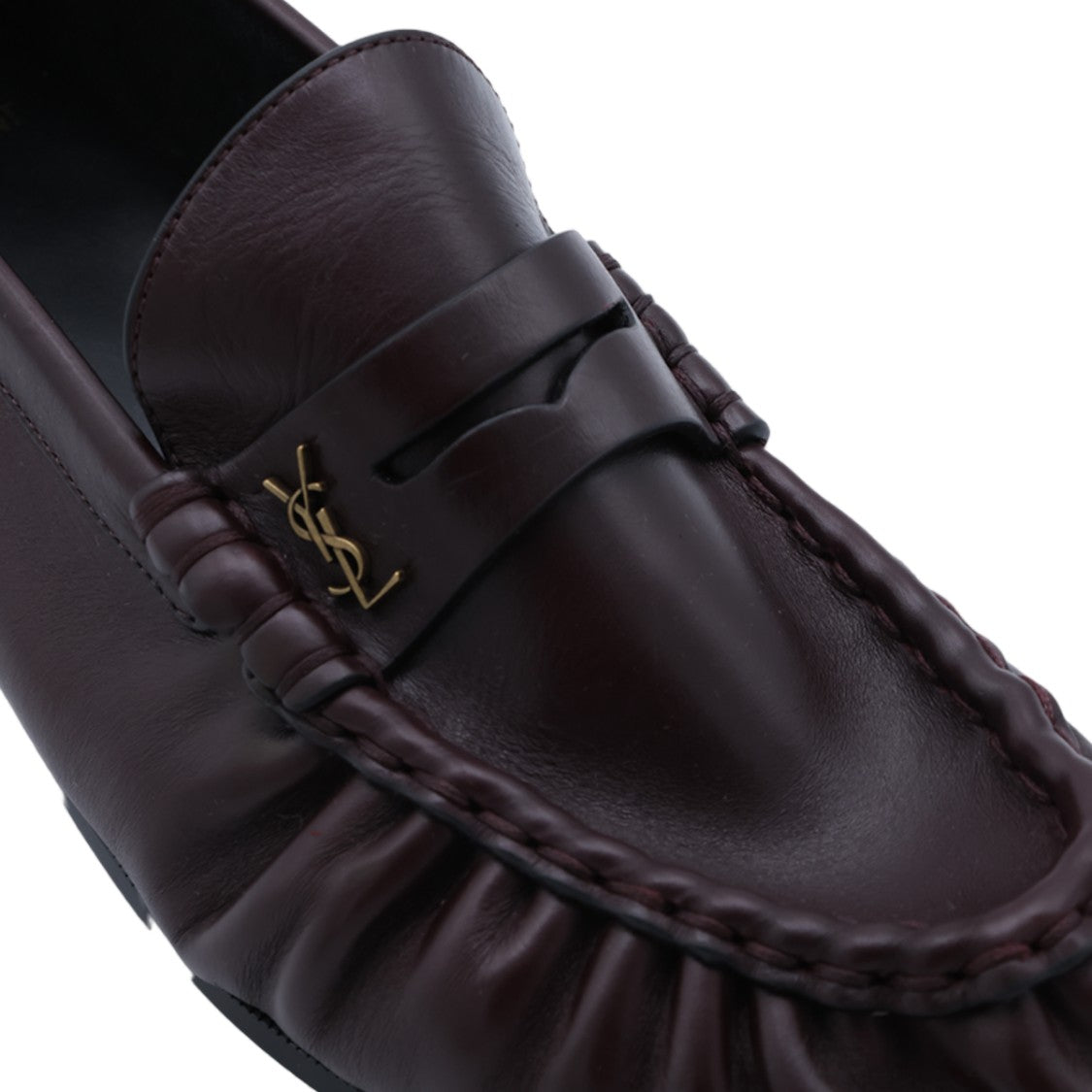 Saint Laurent Loafer-Style Flat Shoes With Gathered Toe Detail