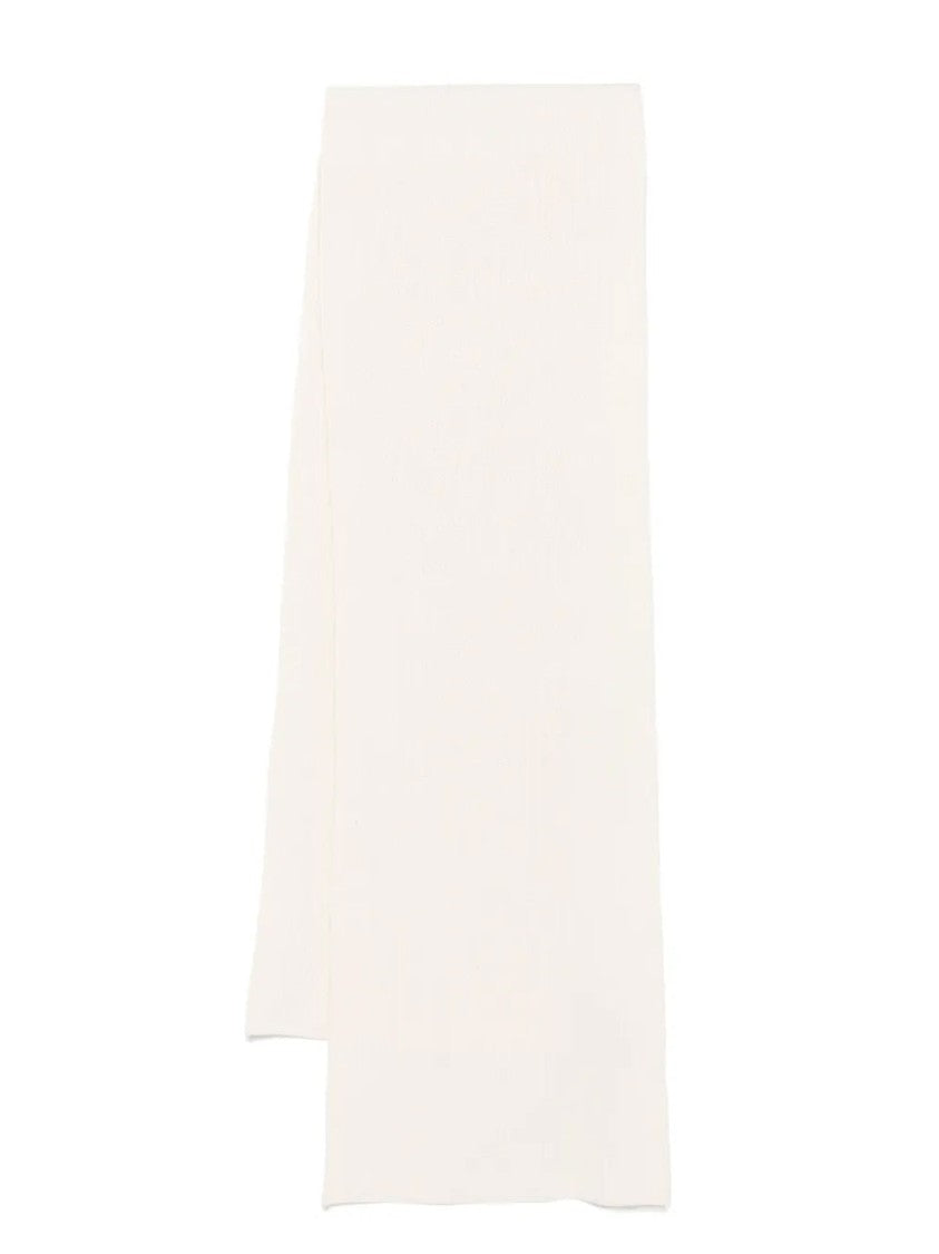 Joseph White Minimalist Wool-Cashmere Scarf