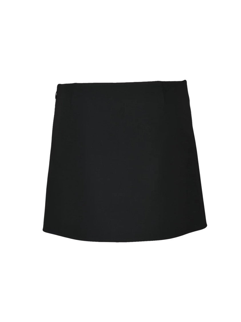 Courrèges Flared Mini Skirt With Seam Details And Back Zipper