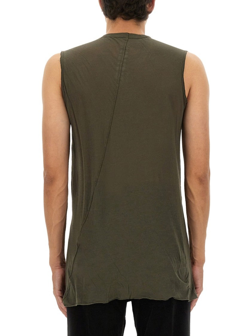 Rick Owens Sleeveless Relaxed-Fit Cotton Top With Longer Hemline
