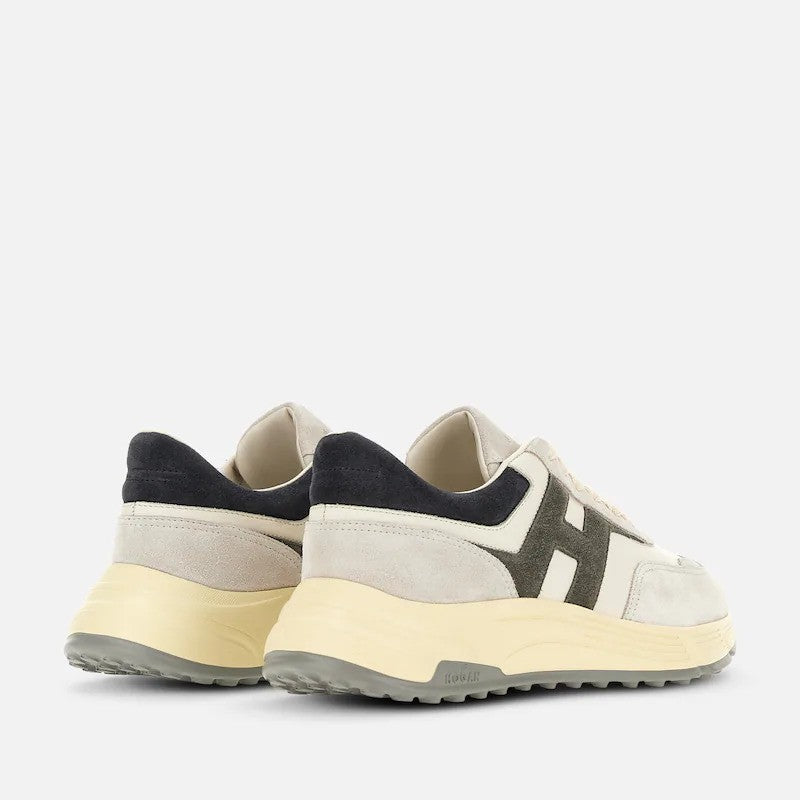 Hogan Suede Leather Chunky Cream Sole Sneakers
