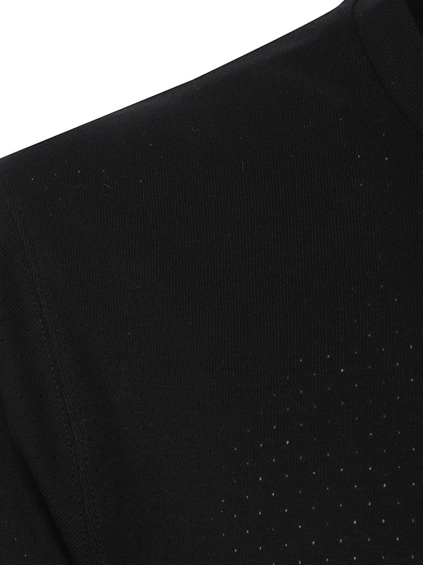 Tom Ford Crew Neck T-Shirt With Perforated Logo Design