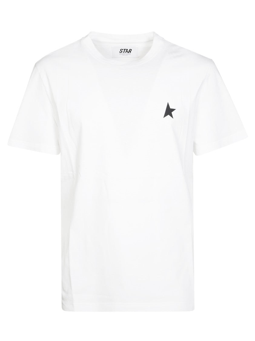 Golden Goose White T-Shirt With Iconic Star Logo