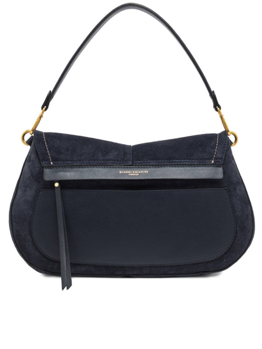 Gianni Chiarini Helena Round Decorative Buckle Suede Shoulder Bag
