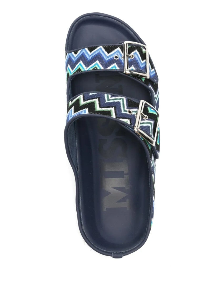 Missoni Cross-Strap Design Sandal