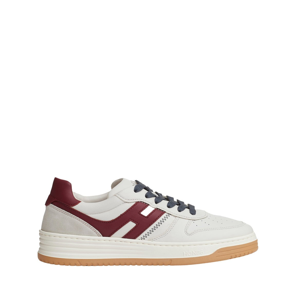 Hogan Basket Leather Cream H Bordeaux