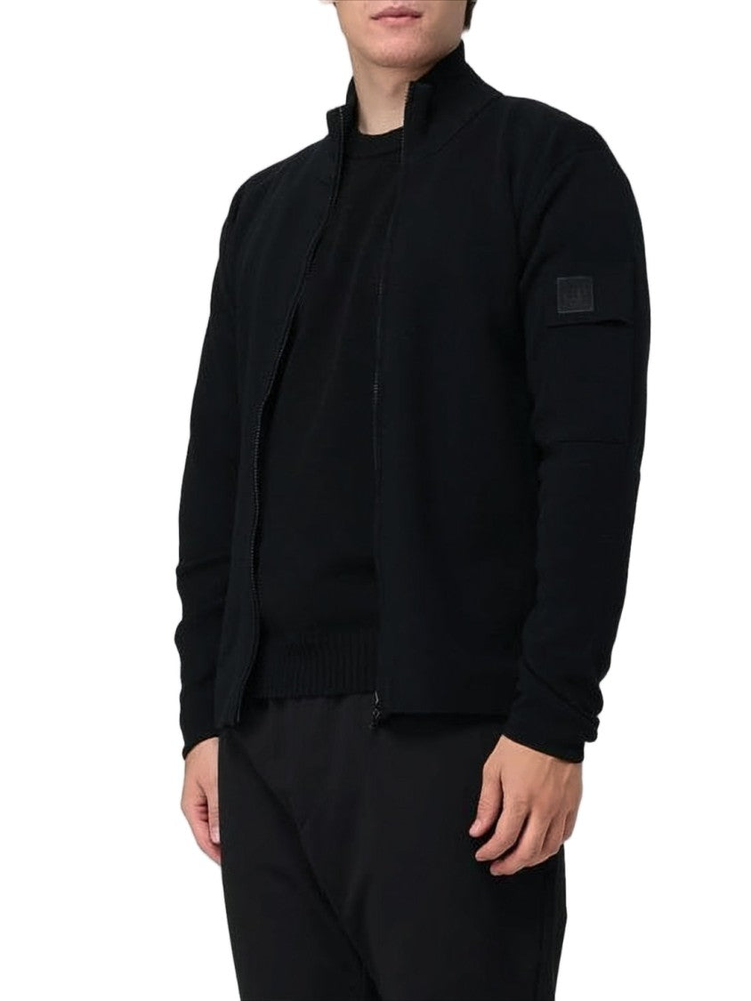 C.P. Company Tailored Black Zip-Up Turtleneck Sweater