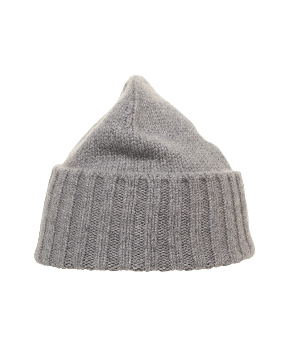 Kangra Ribbed Cuff Cashmere Beanie With Plush Texture