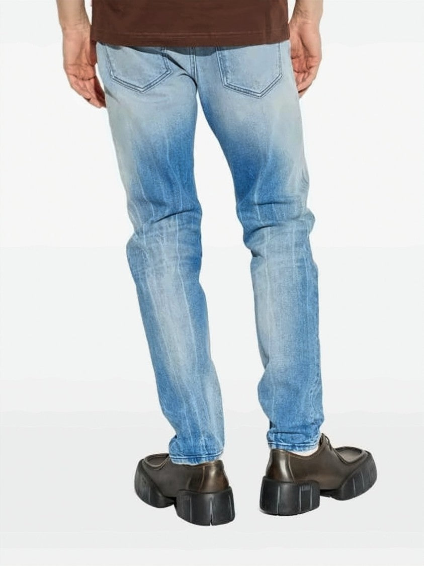 Diesel Slim-Fit Distressed Denim Jeans With Tapered Leg