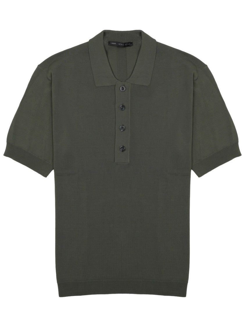 Low Brand Viscose-Blend Four-Button Placket Polo Shirt