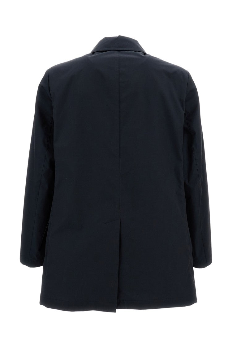 L'impermeabile Structured Dark Blue Coat