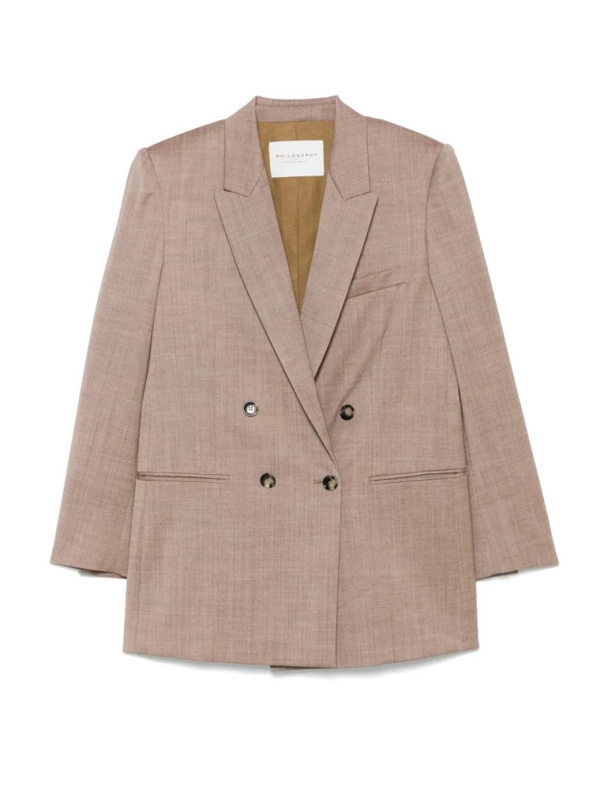 Philosophy Di Lorenzo Serafini Tailored Neutral Classic Silhouette Jacket