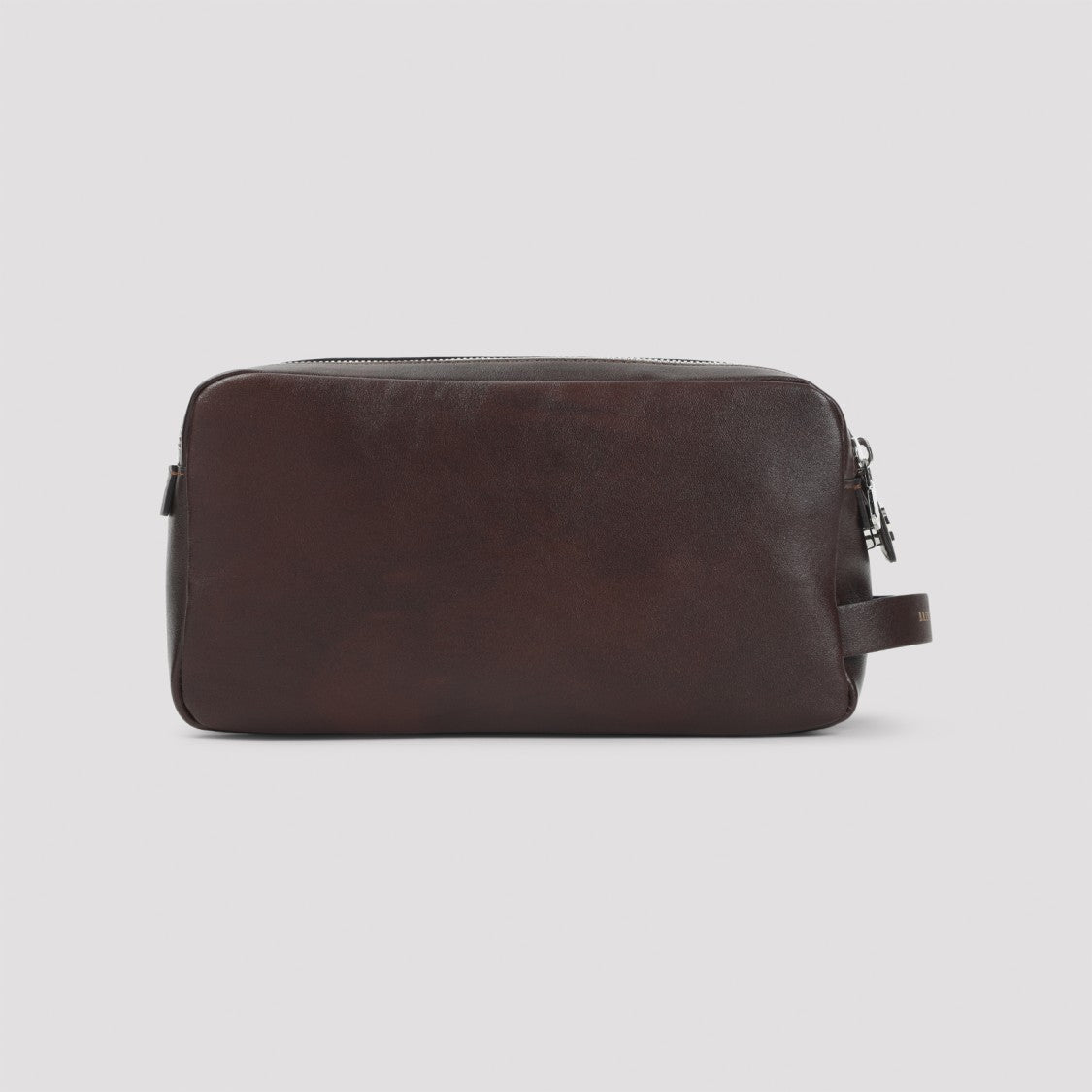 Brunello Cucinelli Brown Leather Beauty Bag