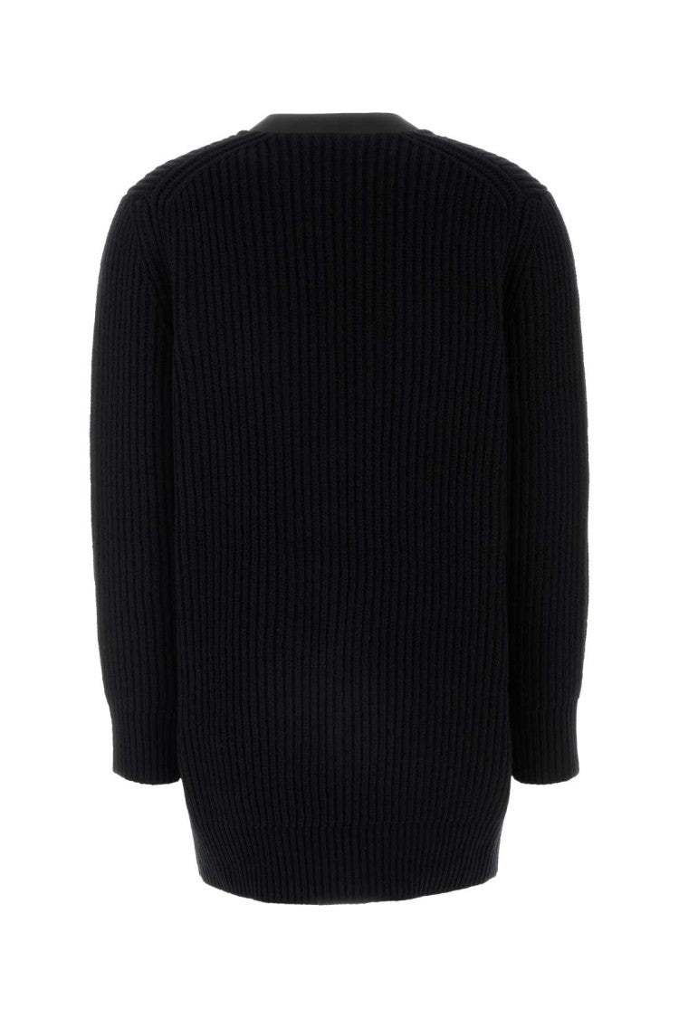 Salvatore Ferragamo Black Wool Cardigan