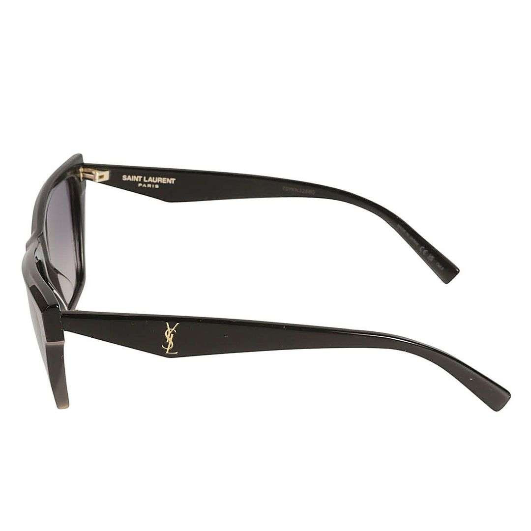 Saint Laurent Angular Black Sunglasses With Gradient Lenses