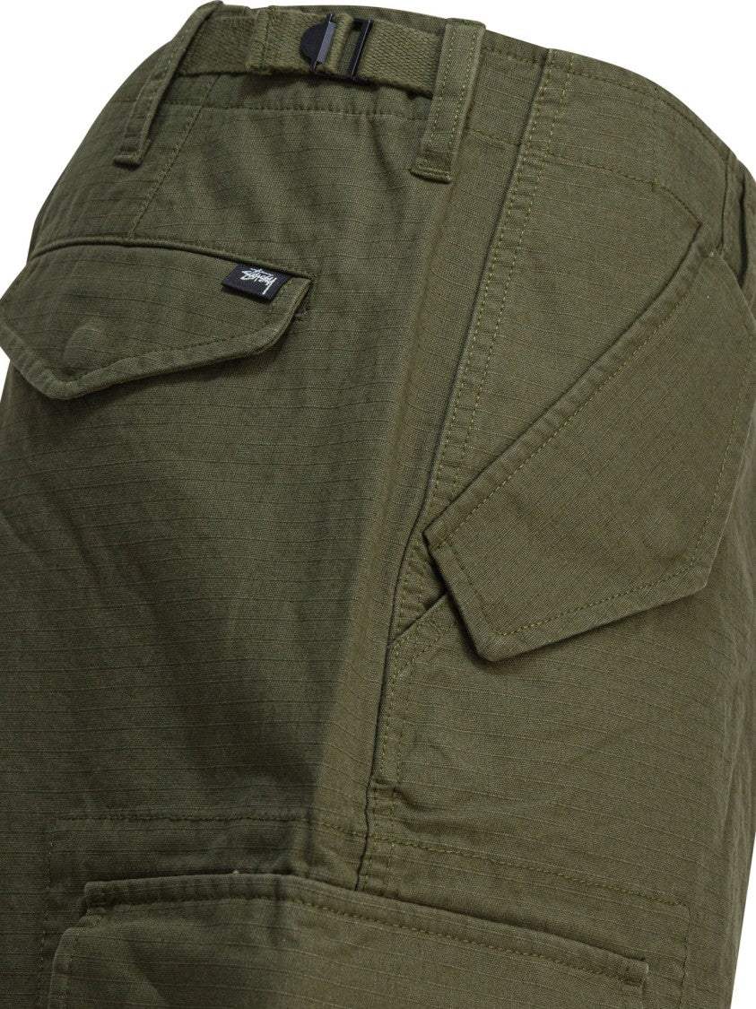 Stussy Relaxed-Fit Stonewashed Cargo Shorts With Practical Pockets