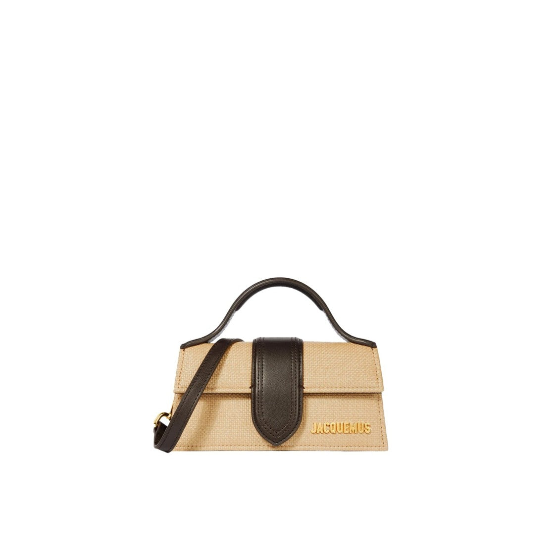 Jacquemus Structured Raffia Panel Bag
