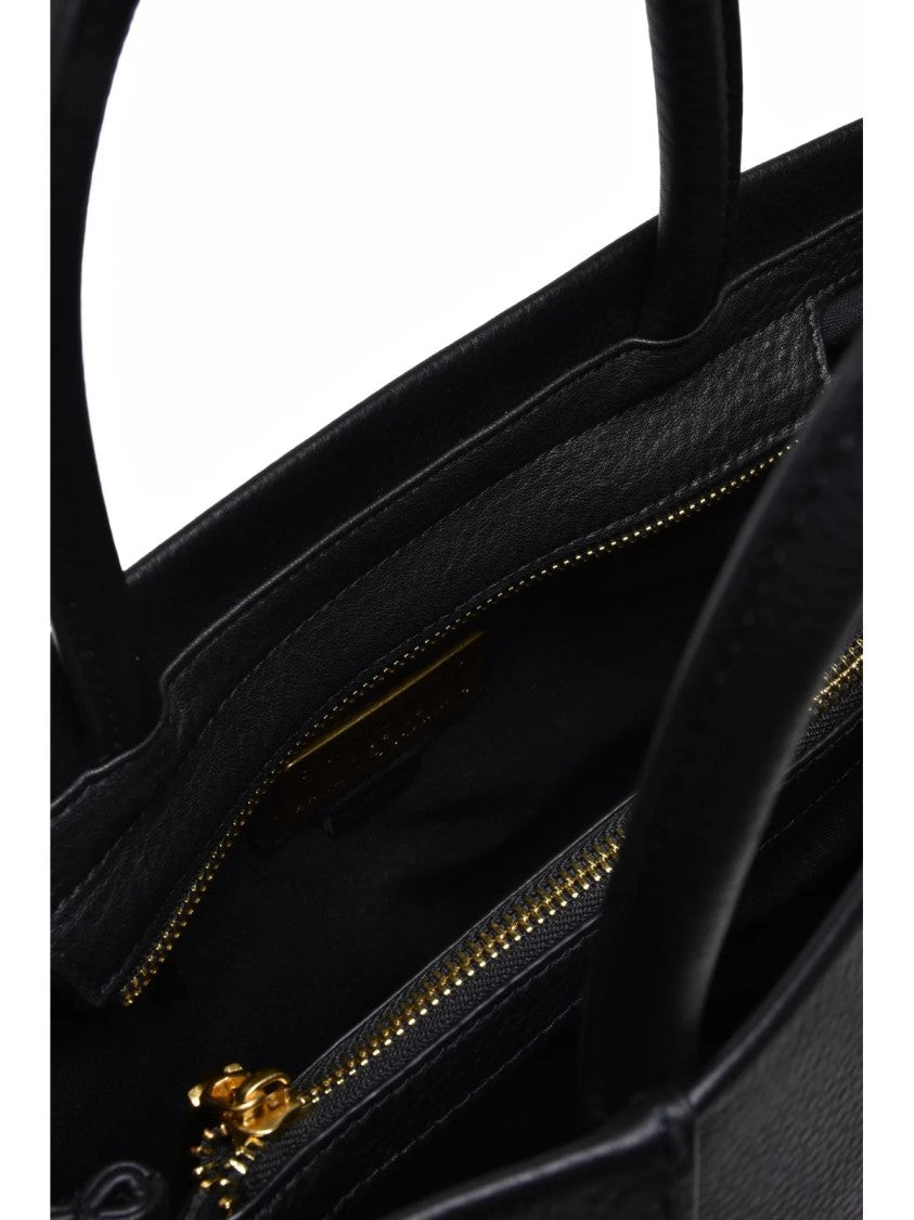 Ermanno Firenze Black Bovine Leather Arabella Handbag