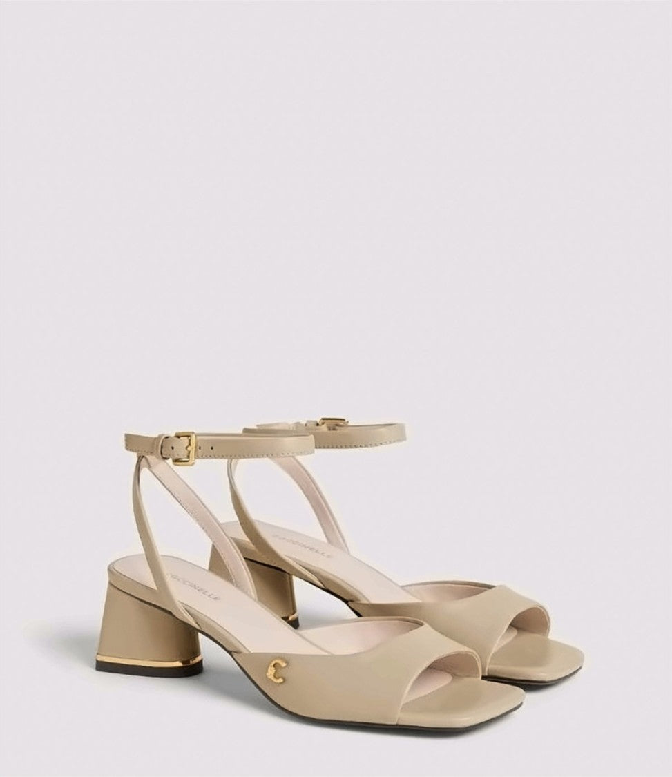 Coccinelle Everyday Smo Leather Chunky Heel Sandals