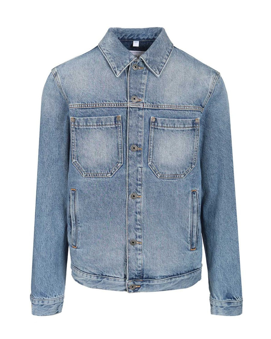 Off-White Half Arrow Printed Denim Skate Jacket