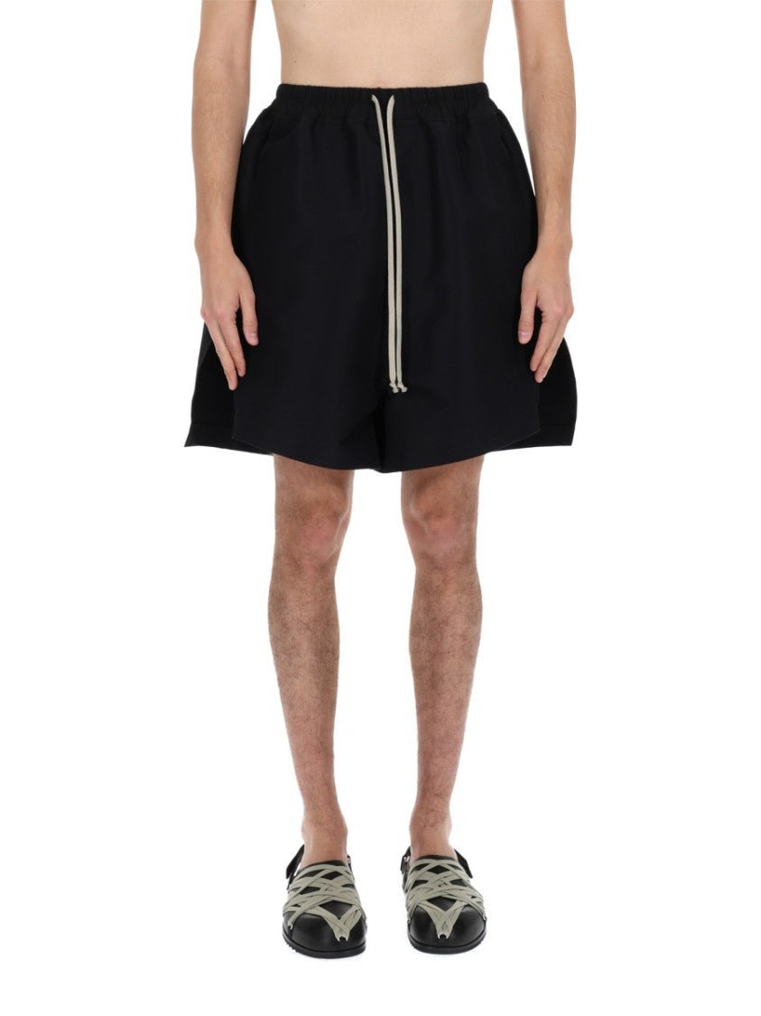 Rick Owens Black Faun Boxers Utilitarian Cotton Shorts