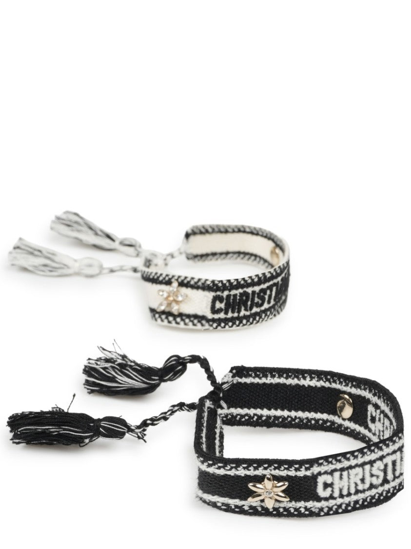 Dior Woven Cotton Logo Bracelet Set